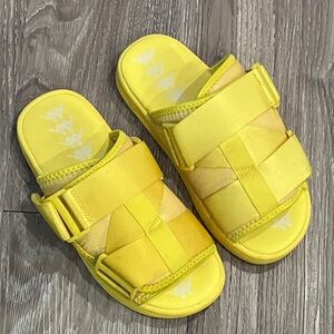 Kappa Bright Yellow Slide Sandals